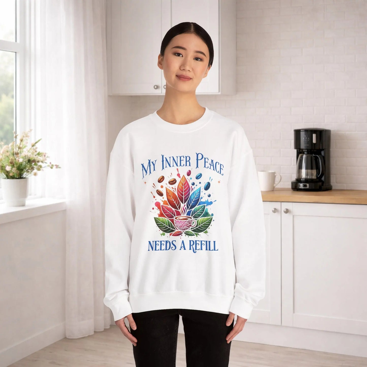 My Inner Peace Coffee Sweatshirt Printify