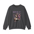 Brew It! Graphic Sweatshirt | Comfortable Crewneck | Eco-Friendly Gift for Coffee Lovers | Ideal for Casual Wear, Gift, Home, Holidays Printify
