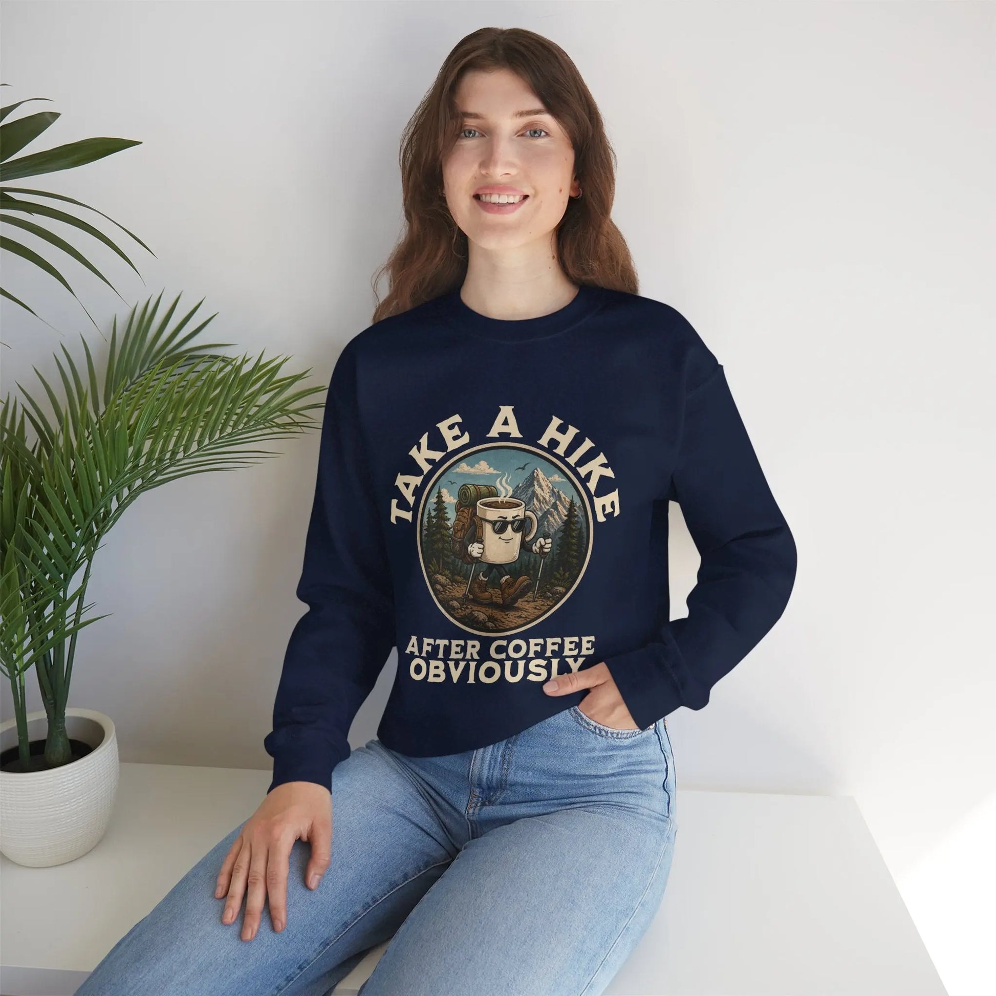 Take a Hike Coffee Sweatshirt Printify