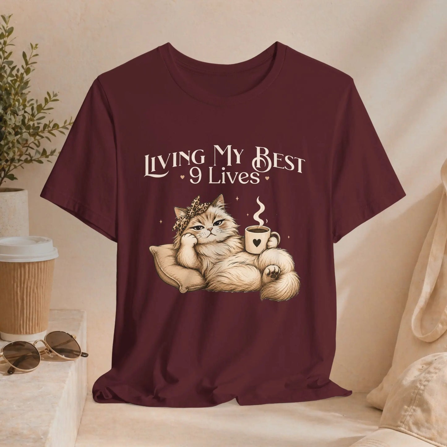 Living My Best 9 Lives Tee Printify