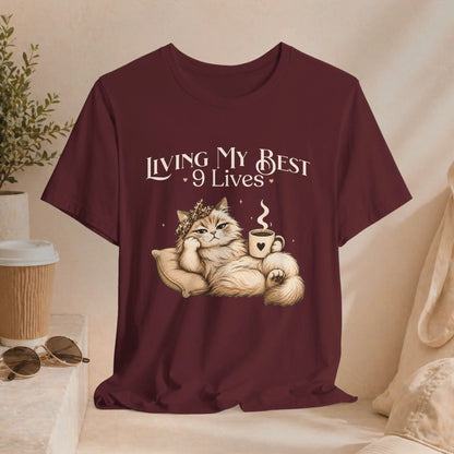 Living My Best 9 Lives Tee Printify