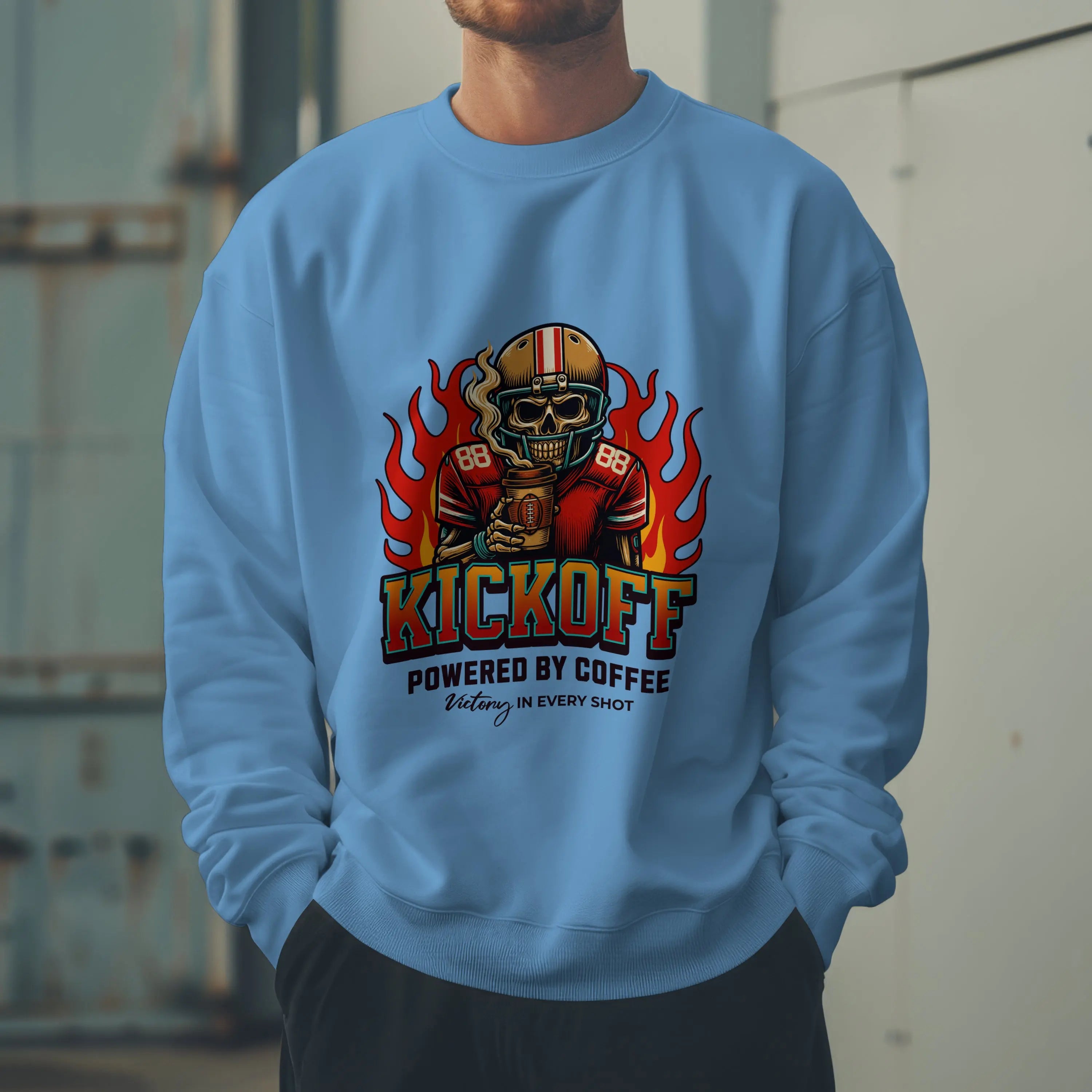 Kickoff Coffee Sweatshirt Printify