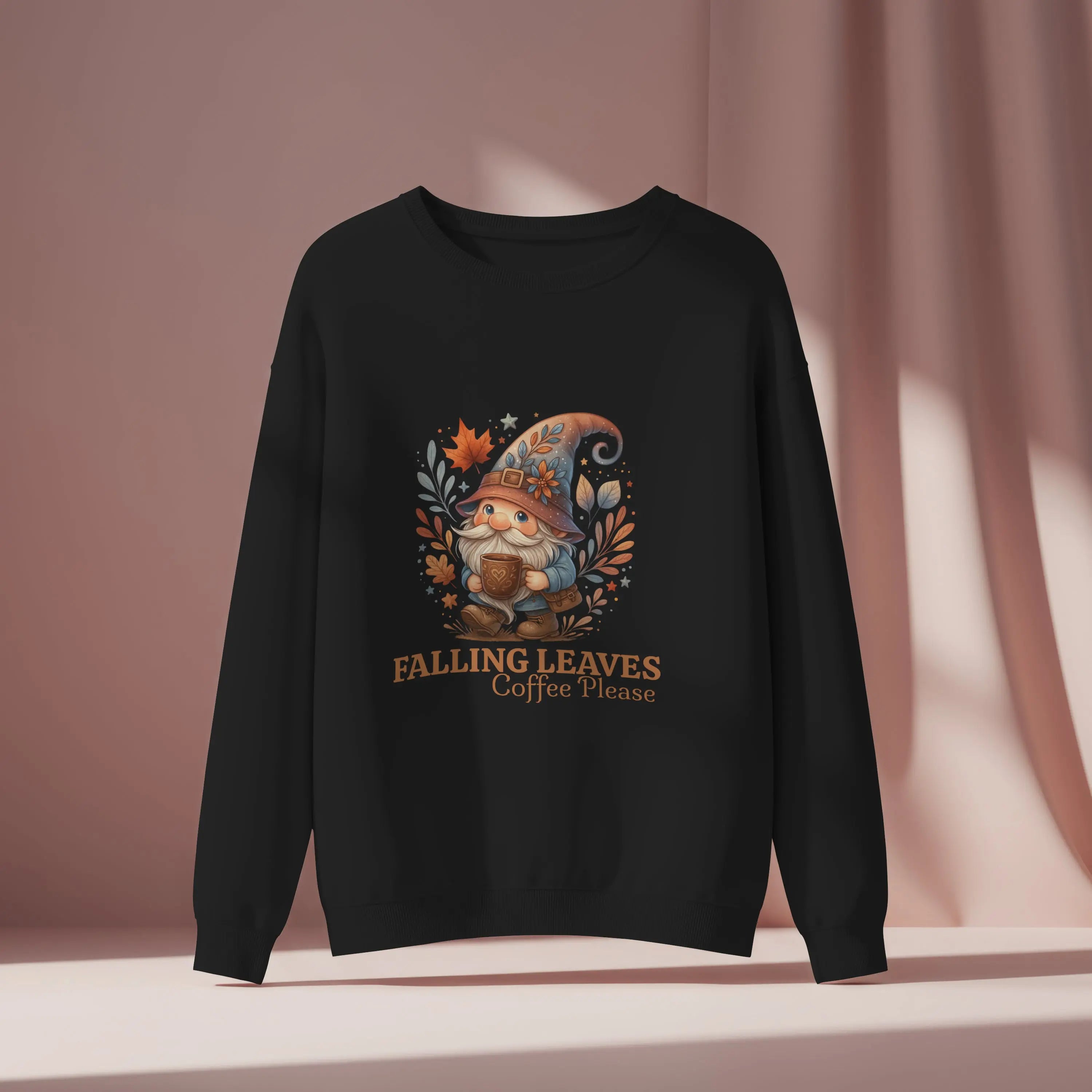 Falling Leaves Gnome Sweatshirt Printify