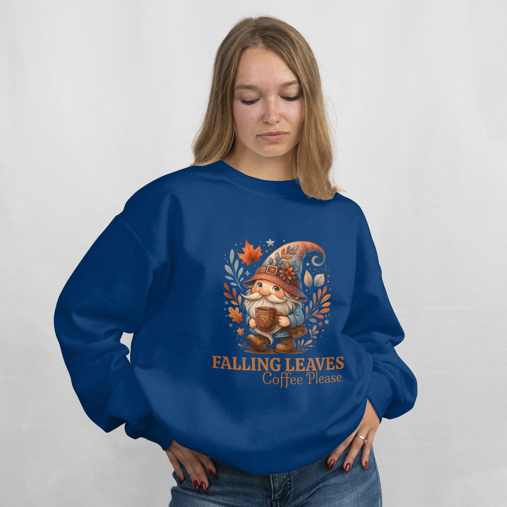 Falling Leaves Gnome Sweatshirt Printify