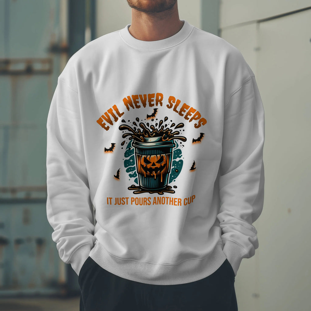 Evil Never Sleeps Sweatshirt Printify