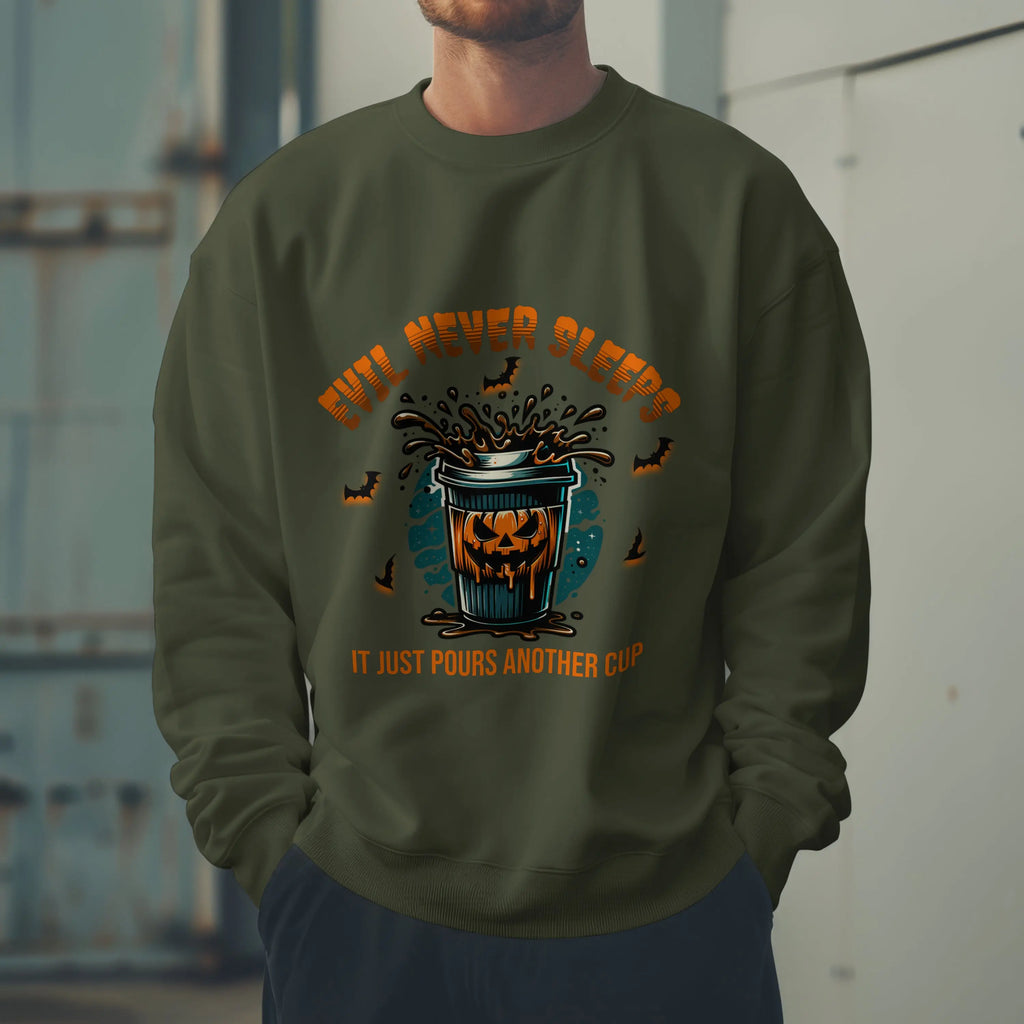 Evil Never Sleeps Sweatshirt Printify