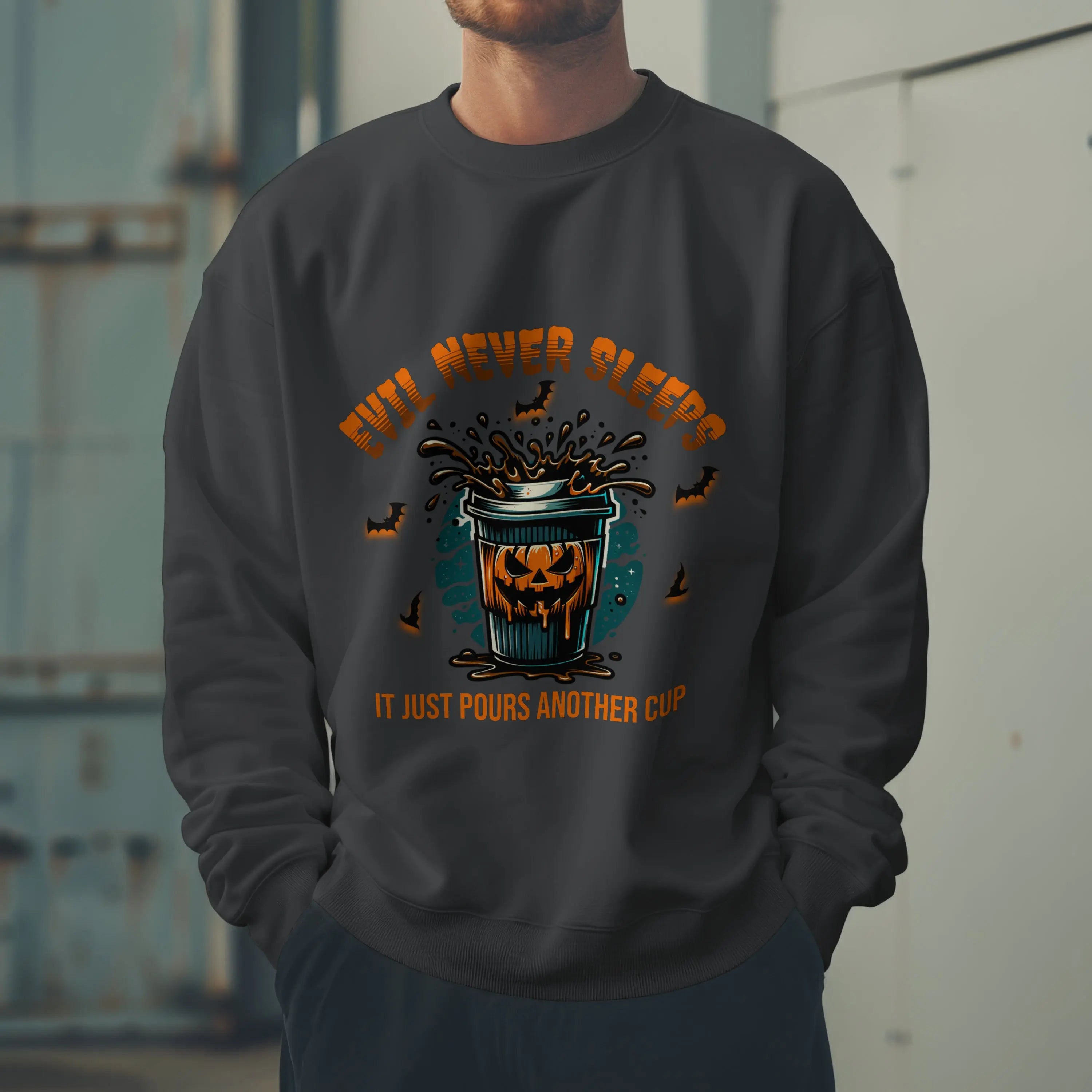 Evil Never Sleeps Sweatshirt Printify