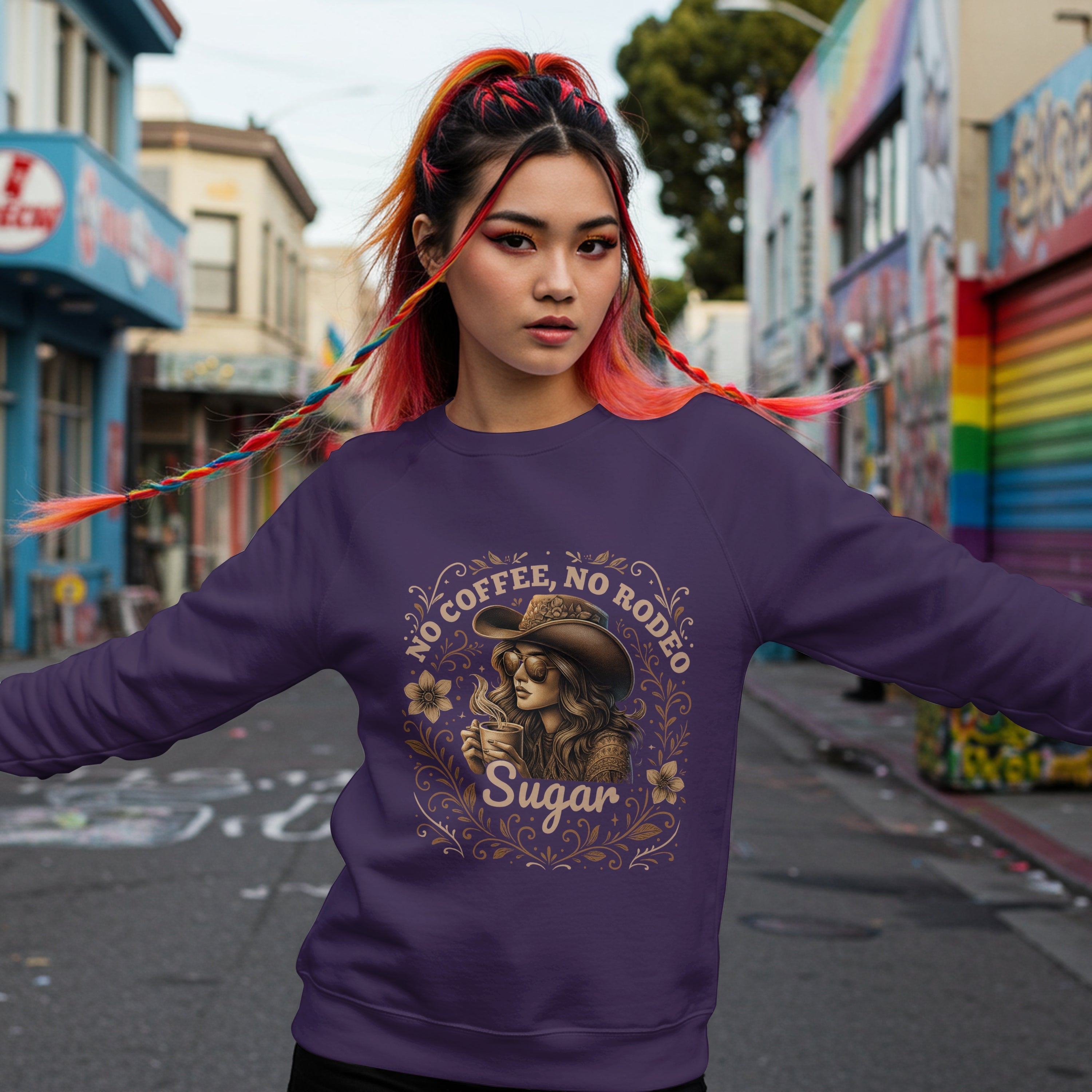 No Coffee, No Rodeo Sweatshirt Printify