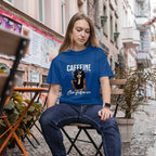 Caffeine and Confidence - T-Shirt Tattoo Woman Caffeine Confidence Design Printify