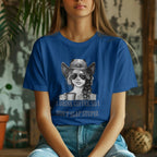 Cowgirl Coffee T-Shirt – I Drink Coffee So I Don’t Slap Stupid Funny Western Tee Printify