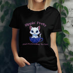 Sippin Pretty T-Shirt - Cute Kitten in Coffee Cup Saying Printify