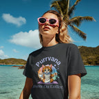 Purrvana T-Shirt – Funny Cat Lover Gift for Coffee Addicts Printify