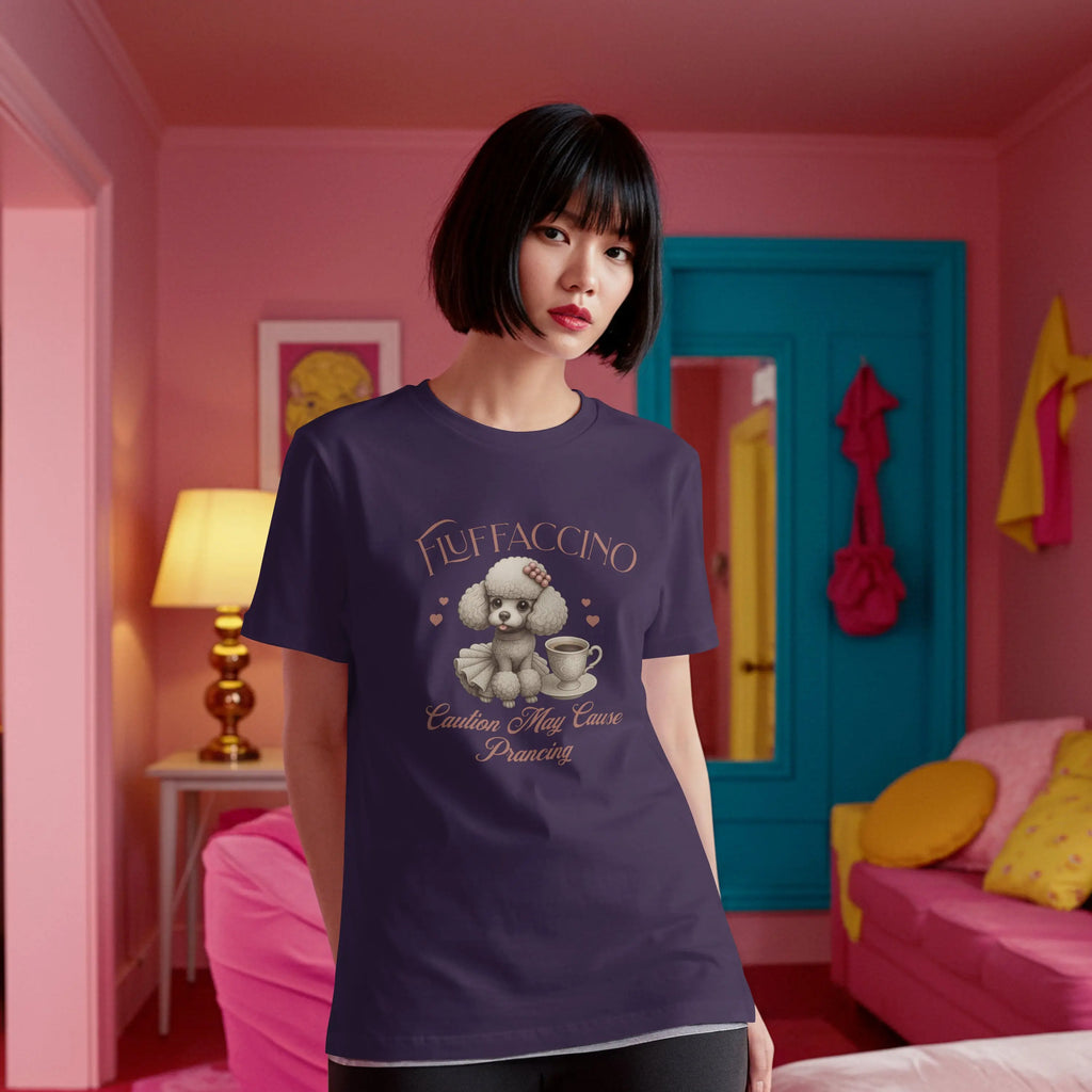 Fluffaccino Tshirt - Caution May Cause Prancing Printify
