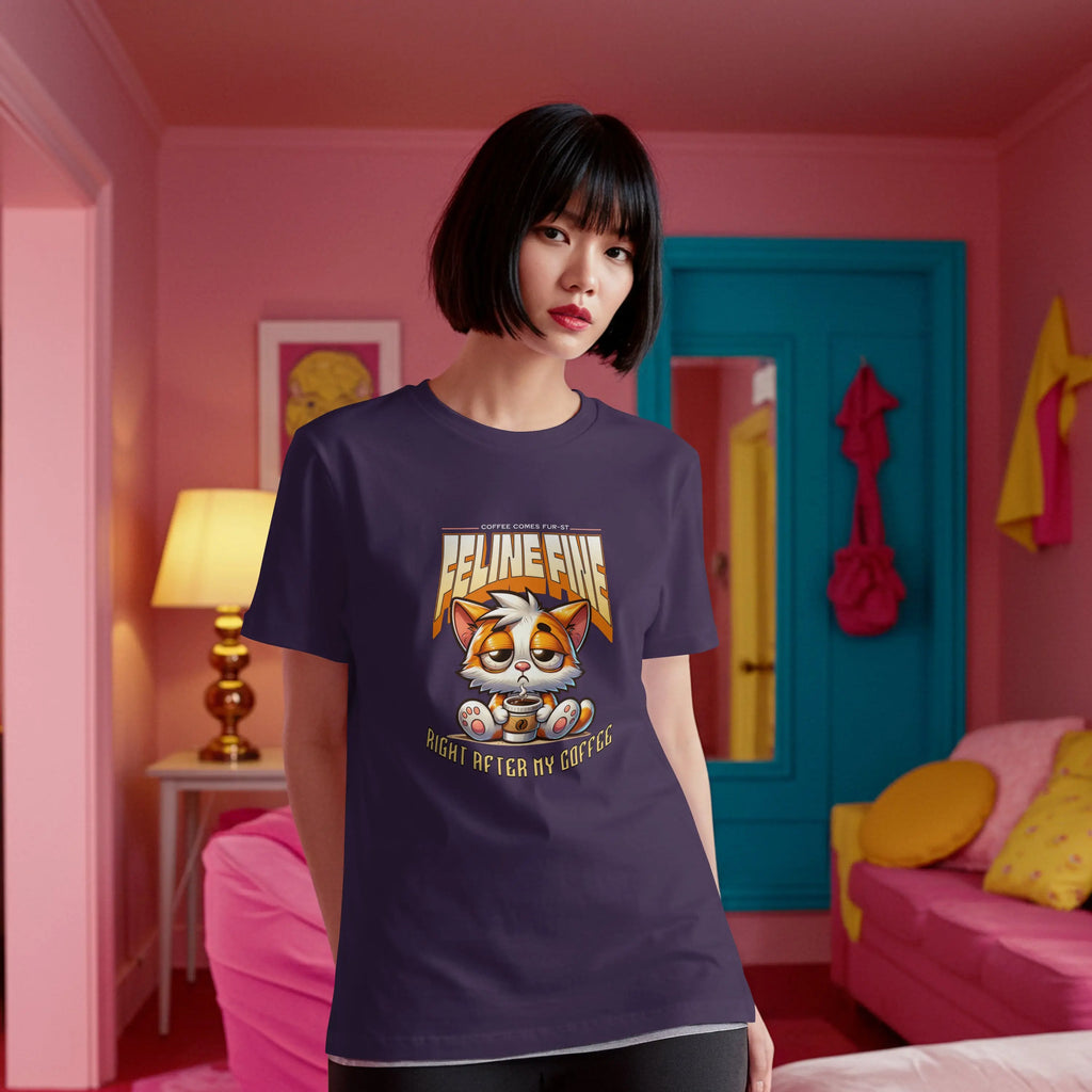 I'm Feline Fine Tshirt - After This Coffee Printify