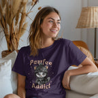Pawfee Addict Tshirt- Cute Cat and Coffee T-Shirt Printify