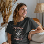 Pawfee Addict Tshirt- Cute Cat and Coffee T-Shirt Printify