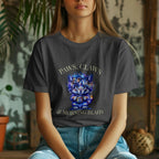 Morning Blahs Tshirt - Cute Colorful Cat and Coffee Tee Printify