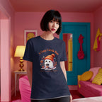 Cozy Little Boo T-Shirt – “A Cozy Little Boo and a Cup of Brew” Printify