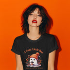 Cozy Little Boo T-Shirt – “A Cozy Little Boo and a Cup of Brew” Printify