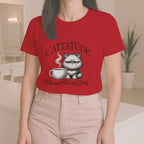 Cattitude Tshirt - Brewed Fresh Dailiy Printify