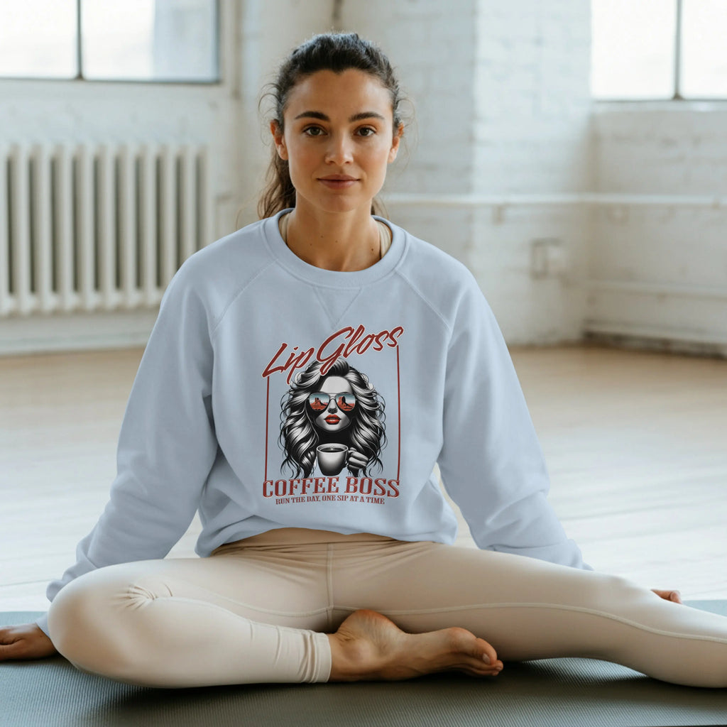 Lip Gloss Coffee Boss Sweatshirt Printify