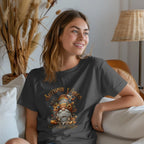 Autumn Vibes T-shirt, Cozy Fall Shirt, Gnome Lover Gift, Seasonal Graphic Tee, Coffee Lovers Apparel, Thanksgiving Outfit Printify