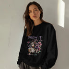 Brew It! Graphic Sweatshirt | Comfortable Crewneck | Eco-Friendly Gift for Coffee Lovers | Ideal for Casual Wear, Gift, Home, Holidays Printify
