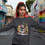 Brewed for Attitude Sunflower Sweatshirt, Cozy Unisex Crewneck, Gifts for Her, Trendy Fall Apparel, Tattoo Art Fashion Printify