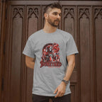 Boneyard Burial Blend T-Shirt – Gothic Coffee Lover Tee for Men, Grim Reaper Espresso Design, Dark Humor Caffeine Gift Shirt Printify