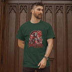 Boneyard Burial Blend T-Shirt – Gothic Coffee Lover Tee for Men, Grim Reaper Espresso Design, Dark Humor Caffeine Gift Shirt Printify