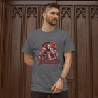 Boneyard Burial Blend T-Shirt – Gothic Coffee Lover Tee for Men, Grim Reaper Espresso Design, Dark Humor Caffeine Gift Shirt Printify