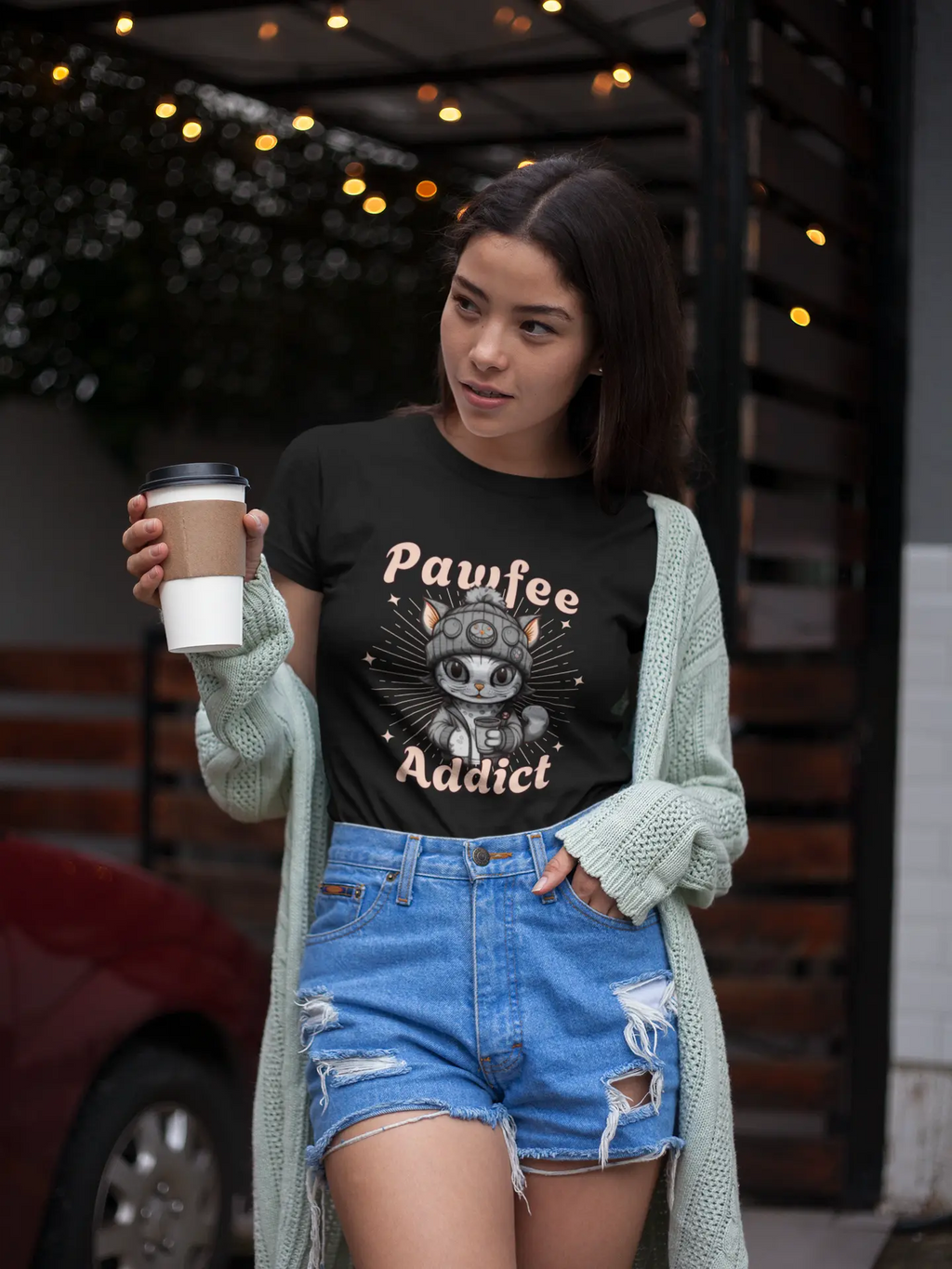 Pawfee Addict T-shirt Printify