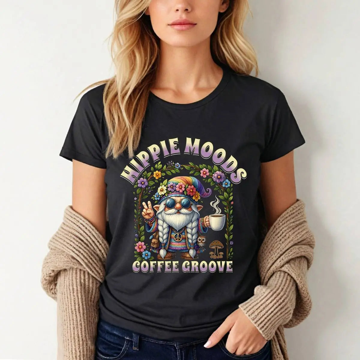Hippie Moods Coffee Grove Tee Printify