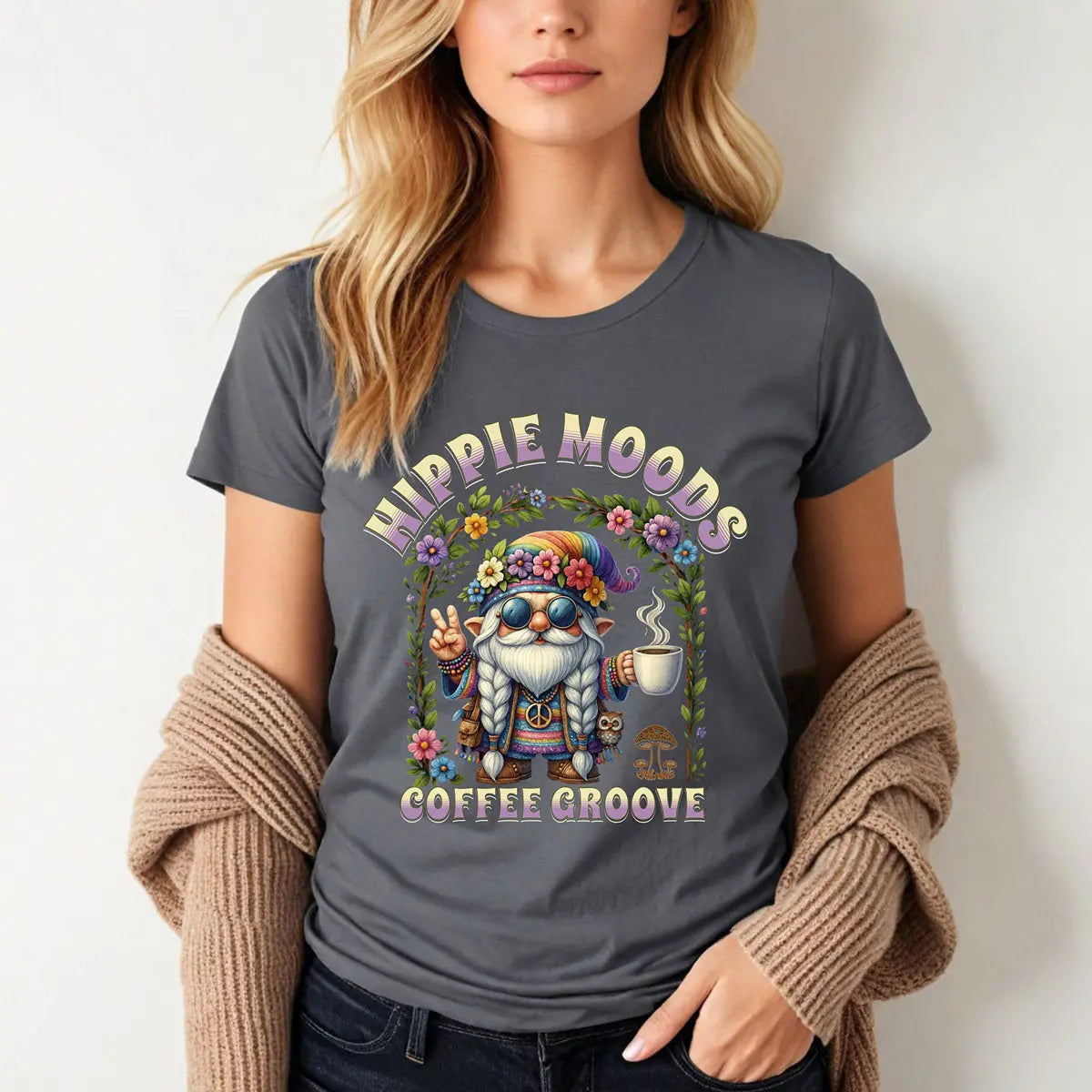 Hippie Moods Coffee Grove Tee Printify