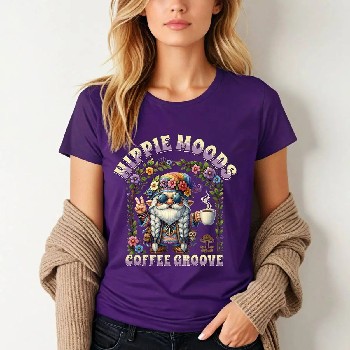 Hippie Moods Coffee Grove Tee Printify
