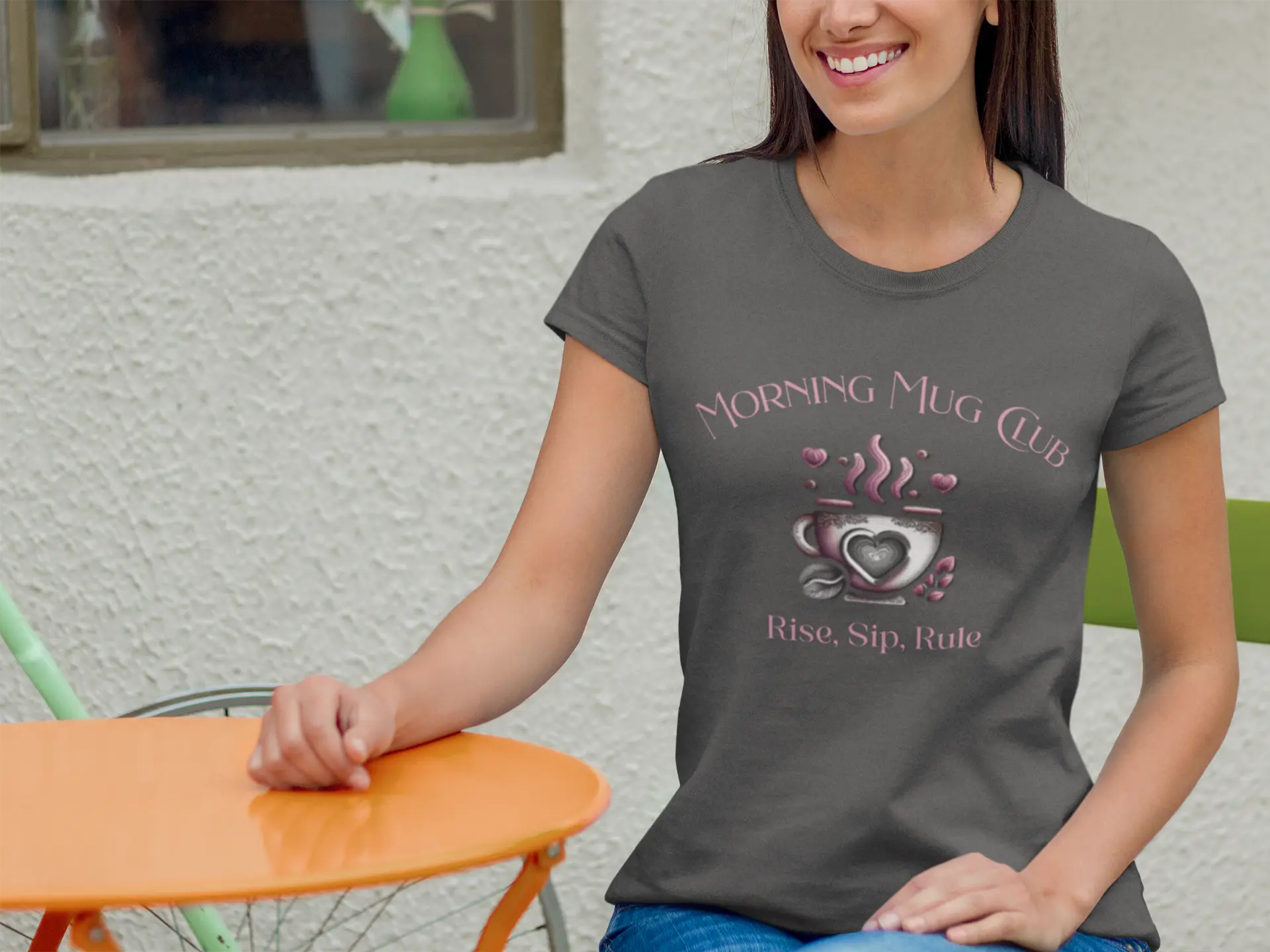 Rise Sip Rule T-shirt- Morning Mug Club Collection - Boho Morning Mug Club T-Shirt Printify