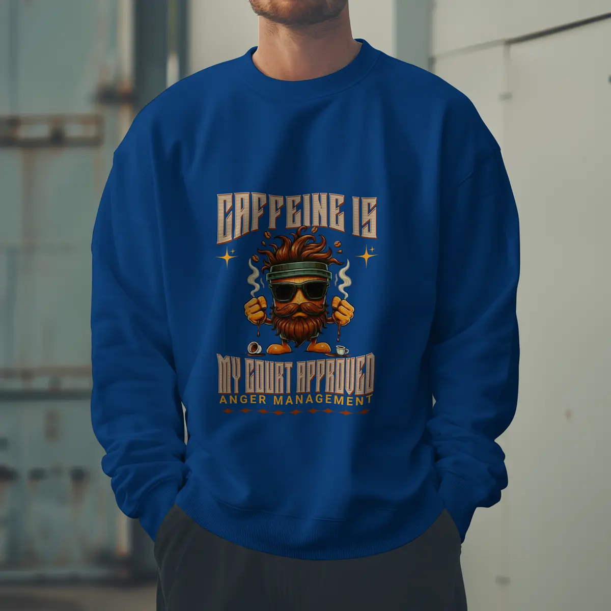 Anger Management Sweatshirt - Funny Coffee Togo Cup Perfect Gifts For Him Printify