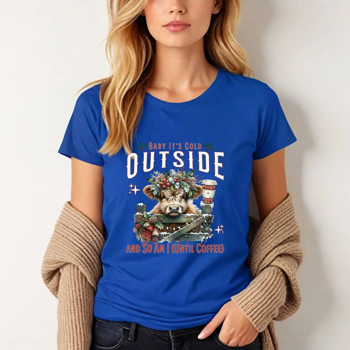 Baby It's Cold Winter Coffee Graphic Tee Printify