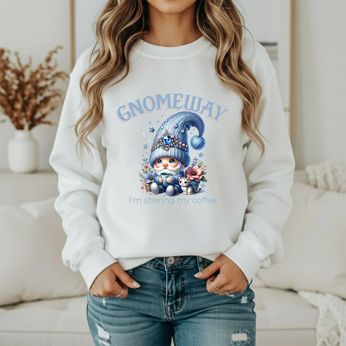 Gnomeway Sweatshirt - I'm Not Sharing My Coffee, Cozy Crewneck, Gift for Coffee Lovers, Casual Pullover, Fall and Winter Fashion Printify