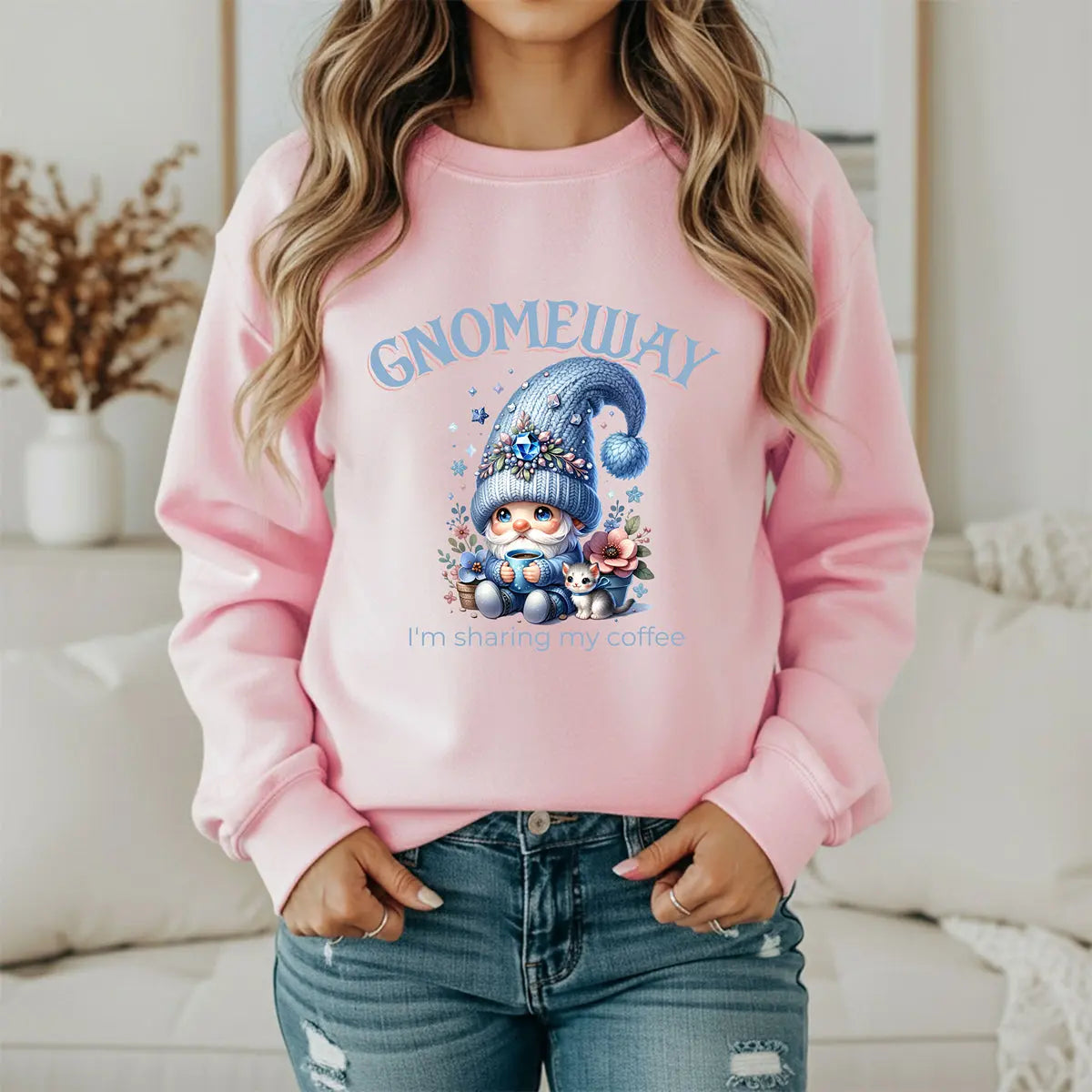 Gnomeway Sweatshirt - I'm Not Sharing My Coffee, Cozy Crewneck, Gift for Coffee Lovers, Casual Pullover, Fall and Winter Fashion Printify