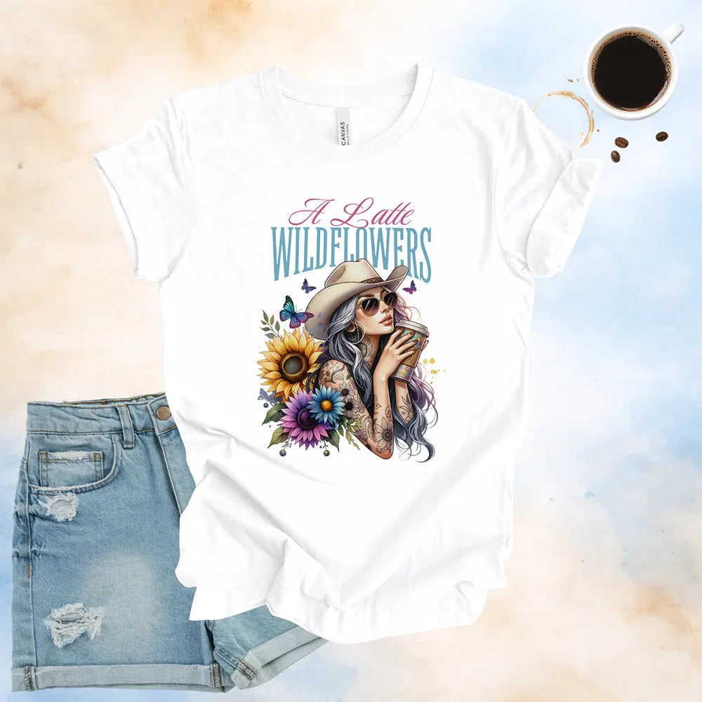 Latte Wildflowers Tee - Boldly Bitter Company