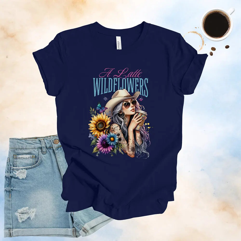 Latte Wildflowers Tee - Boldly Bitter Company