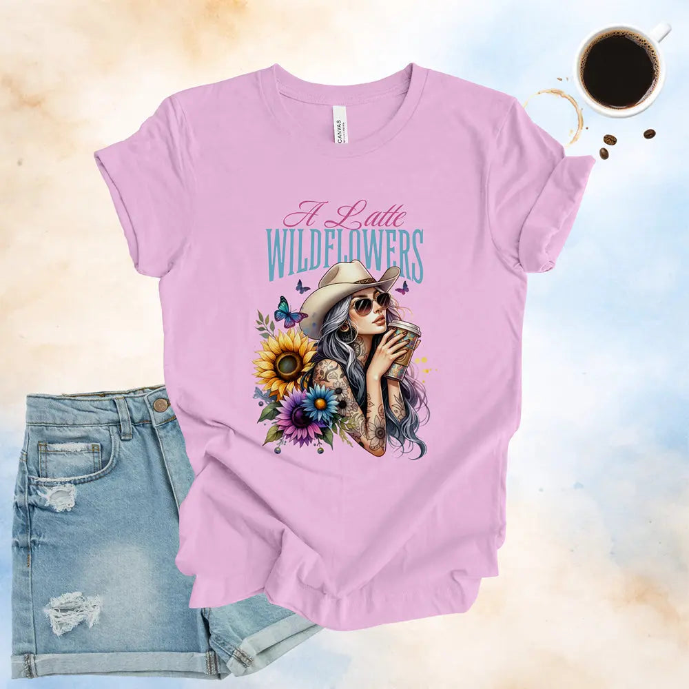 Latte Wildflowers Tee - Boldly Bitter Company