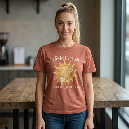 Better With Coffee & Sunshine Tee Printify