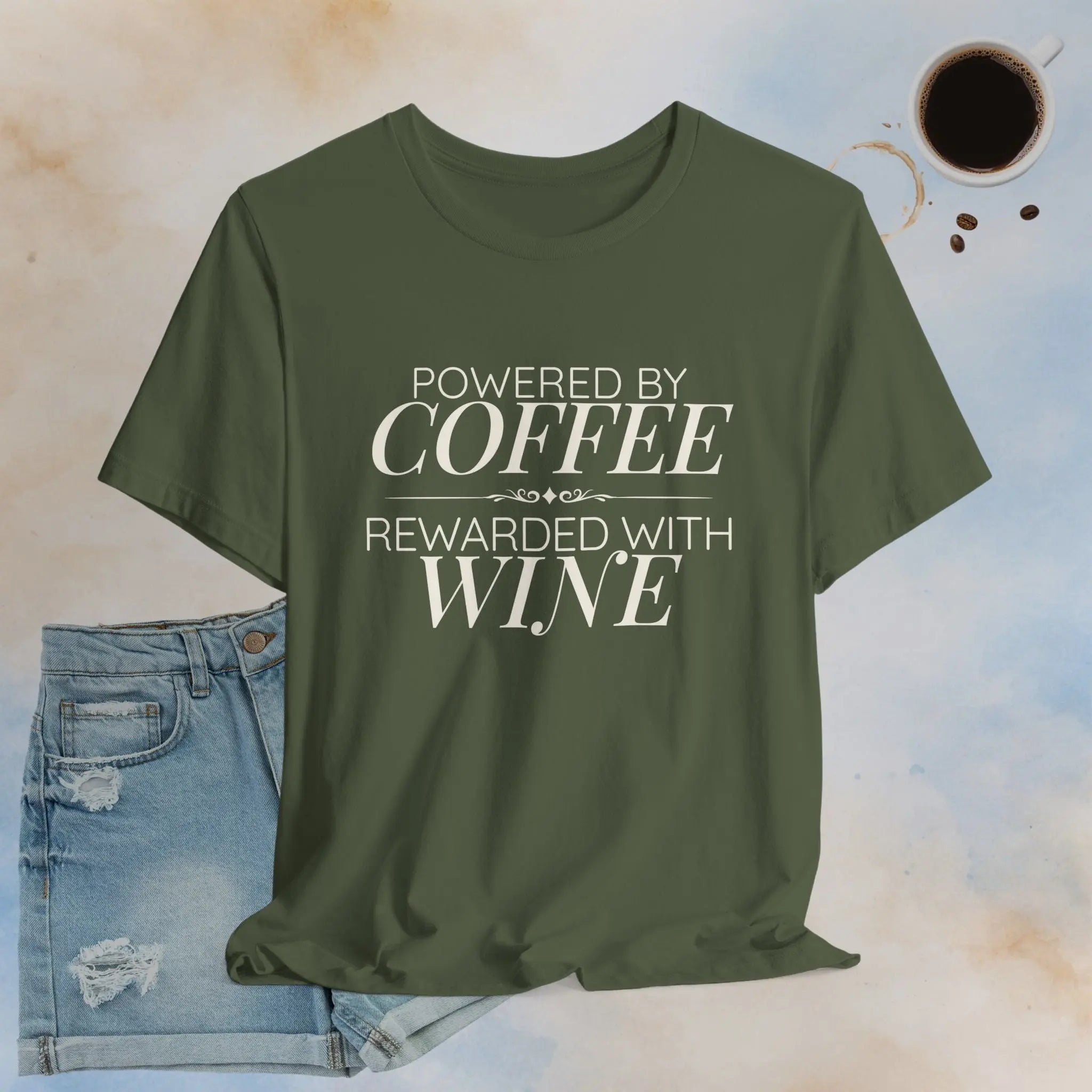 Rewarded with Wine T‑Shirt Printify