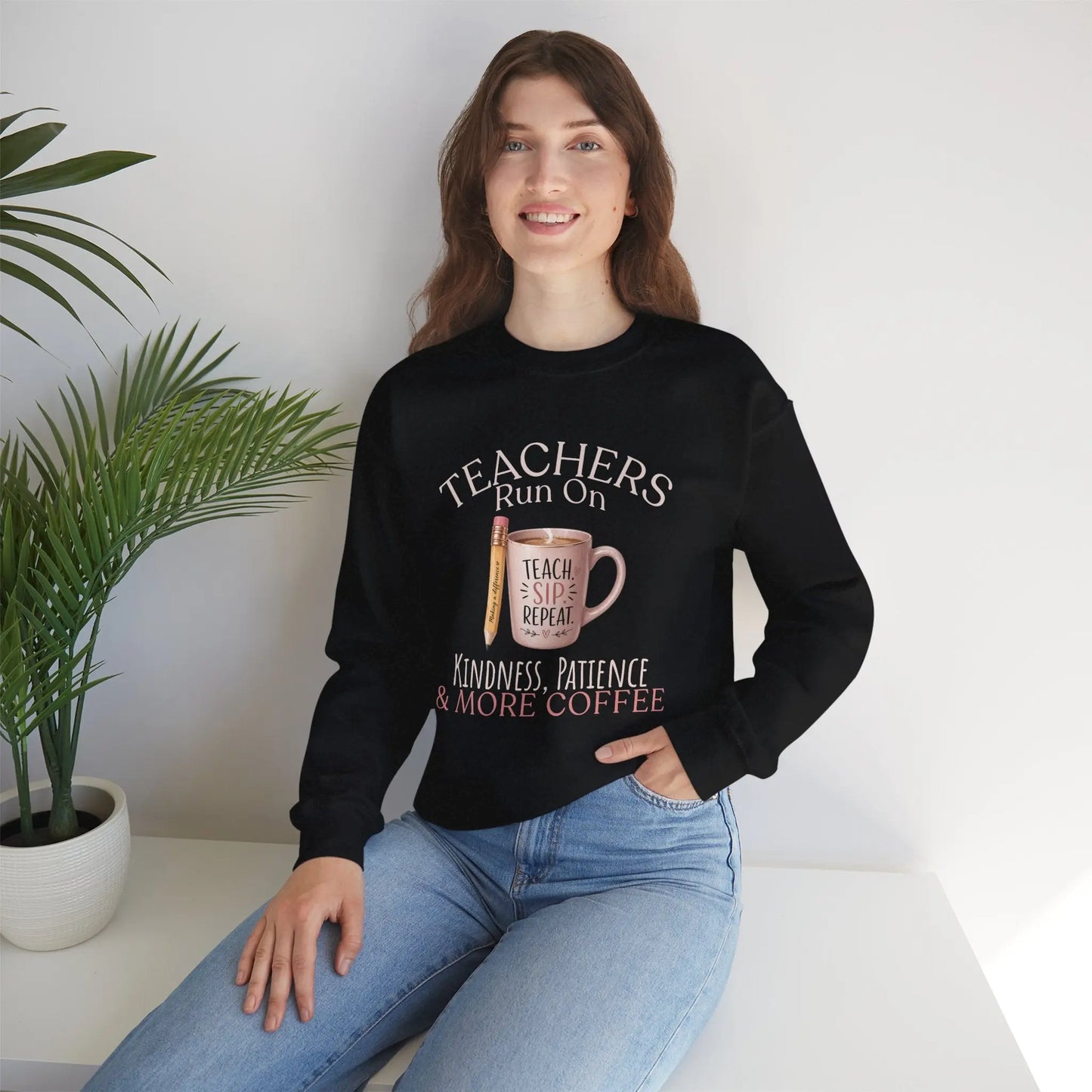 Teacher Coffee Sweatshirt Printify