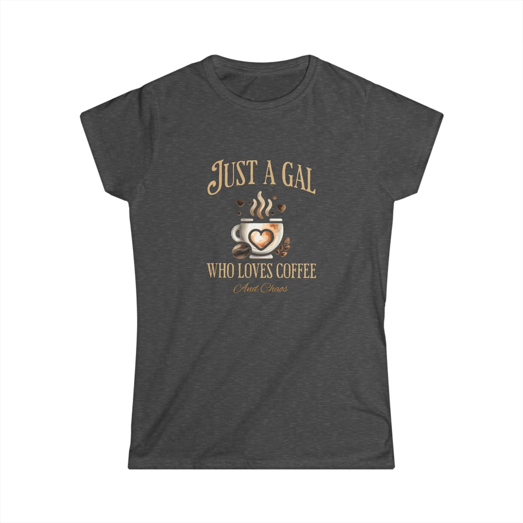 Just a Gal Who Loves Coffee - Boho Style Coffee Gal T-shirt Printify