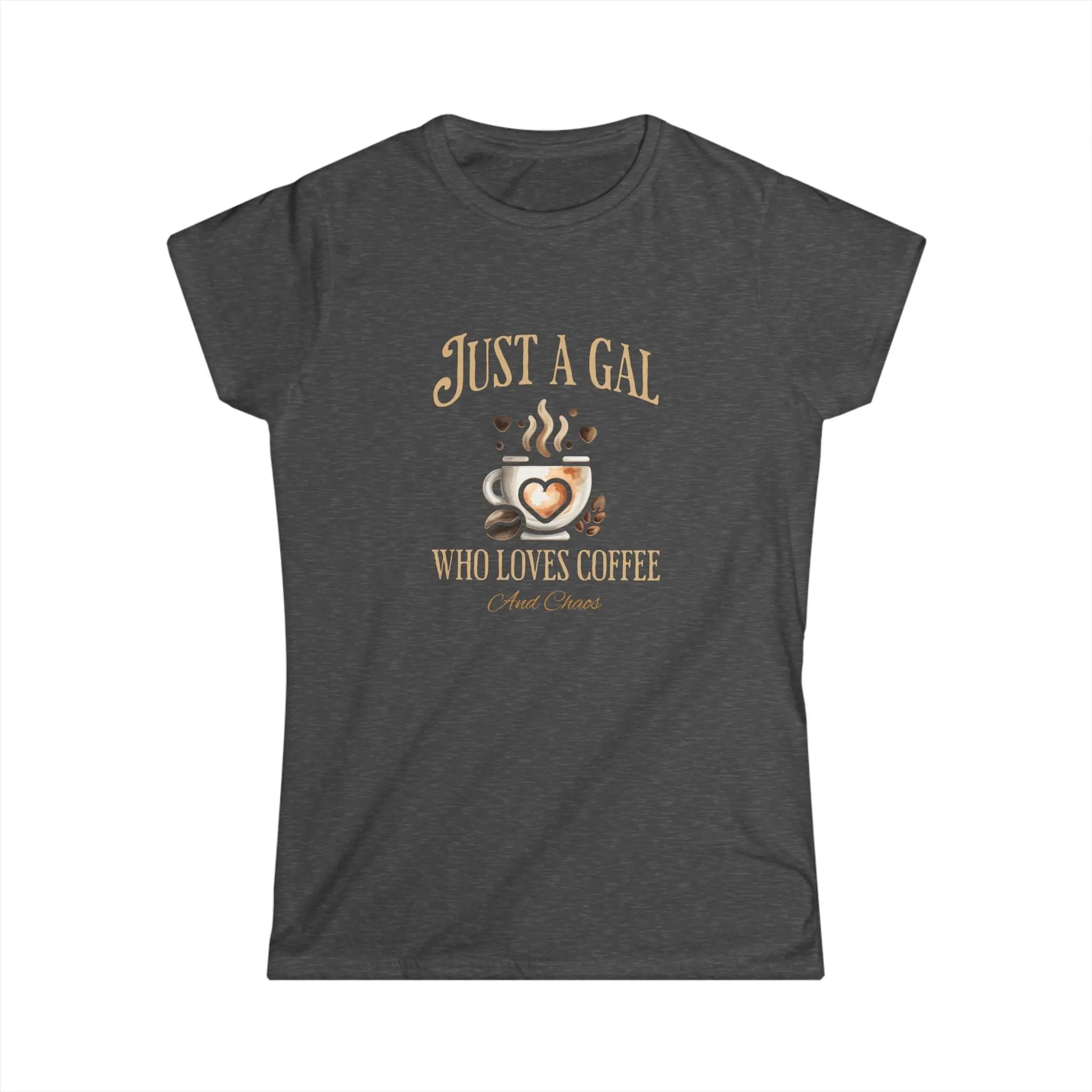 Just a Gal Who Loves Coffee - Boho Style Coffee Gal T-shirt Printify