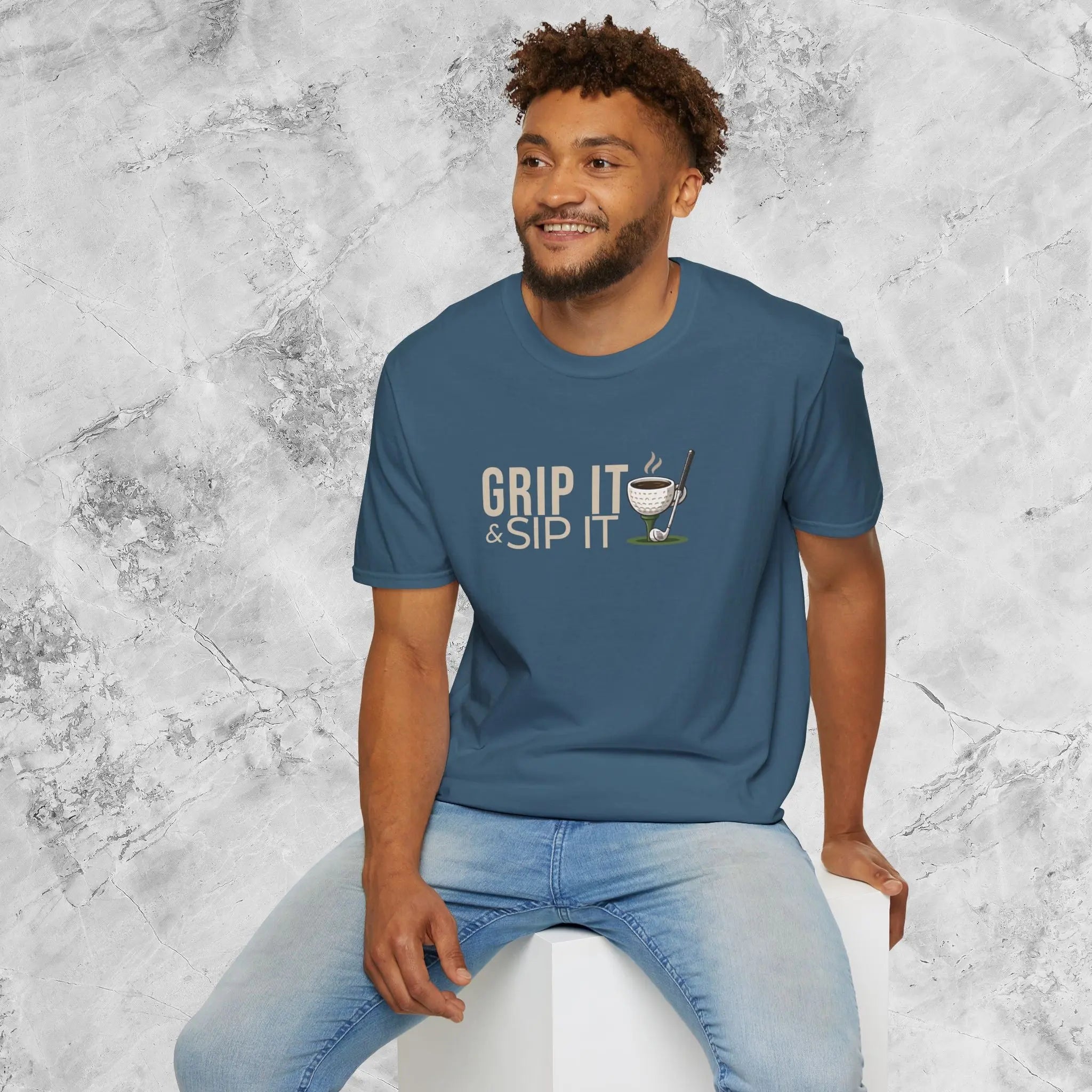 Grip It Sip It T-Shirt Printify