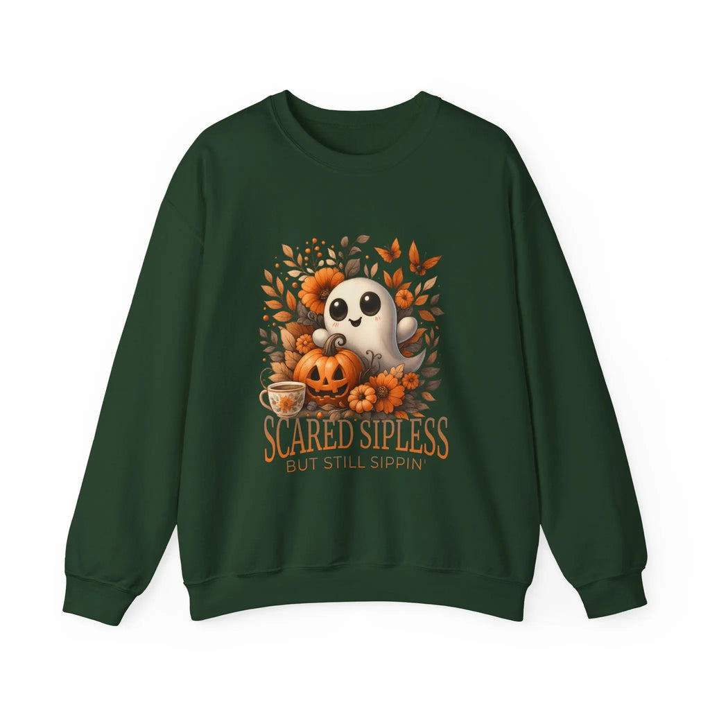 Scared Sipless Sweatshirt Printify